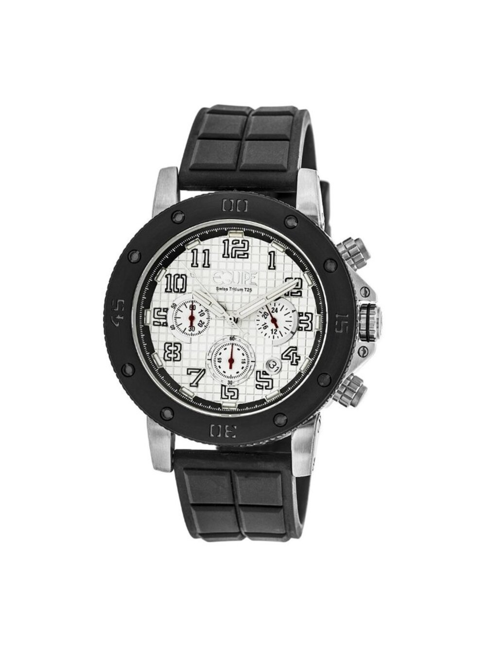 NWT Equipe Tritium Arciform Chronograph Silver Dial Men's Watch